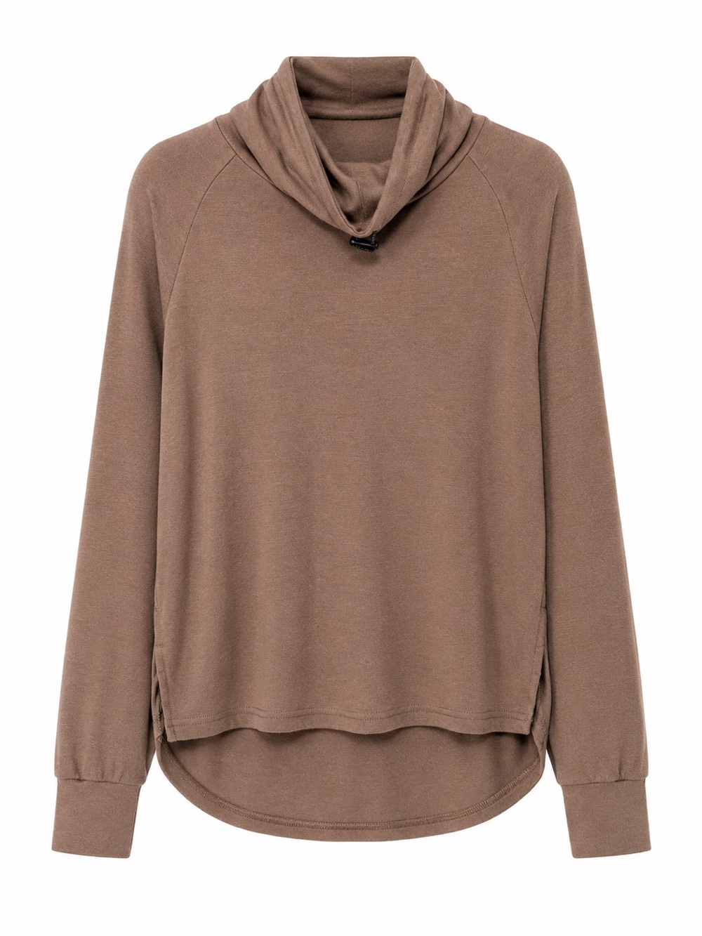 Varley Adkisson Cowl Neck Sweatshirt XS Taupe Neutral Long Sleeves Toggle